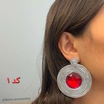 گوشواره رنگی دست‌ساز ۱